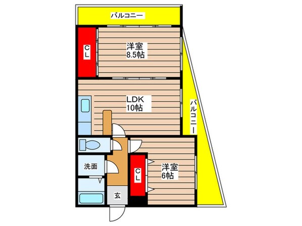 サンメゾン植田の物件間取画像